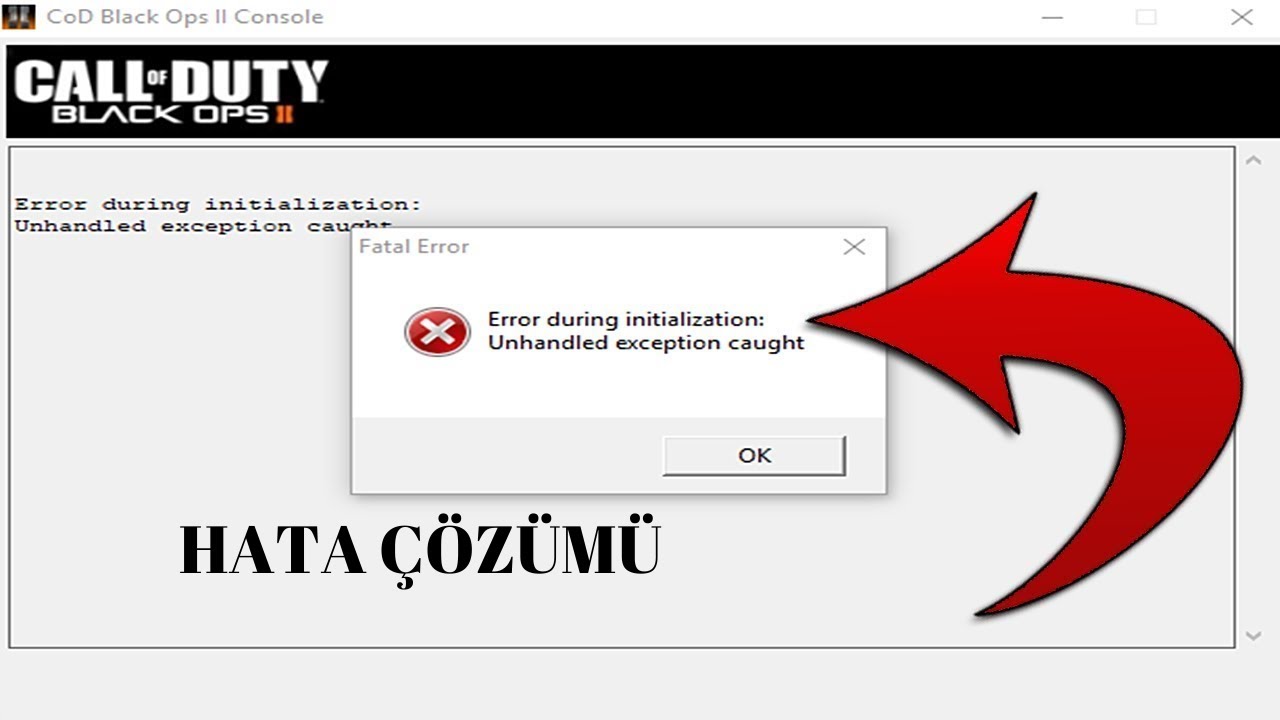 1-error via initialization unhandled exception catch hatas ve zm