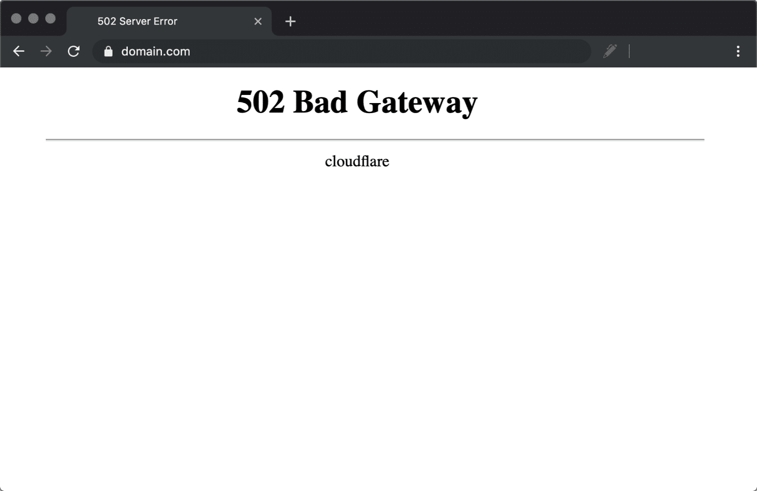 502 error bad gateway