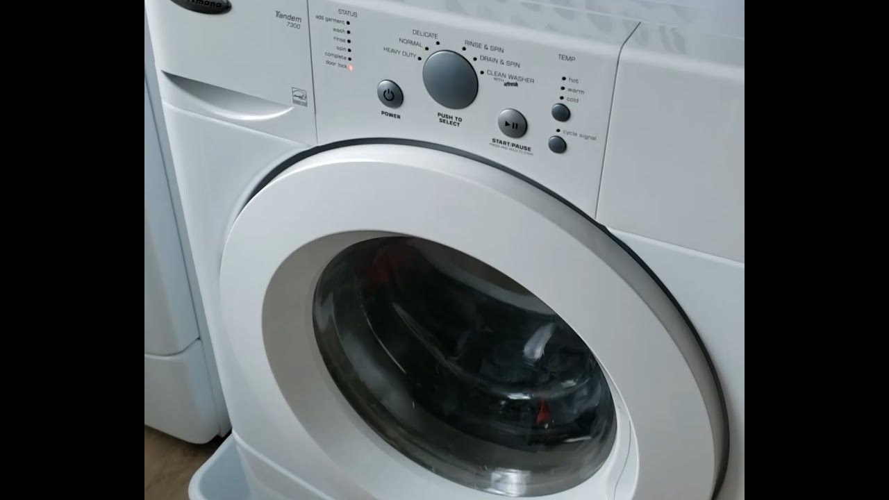 solução de problemas de lavadora de roupas amana tandem 7300