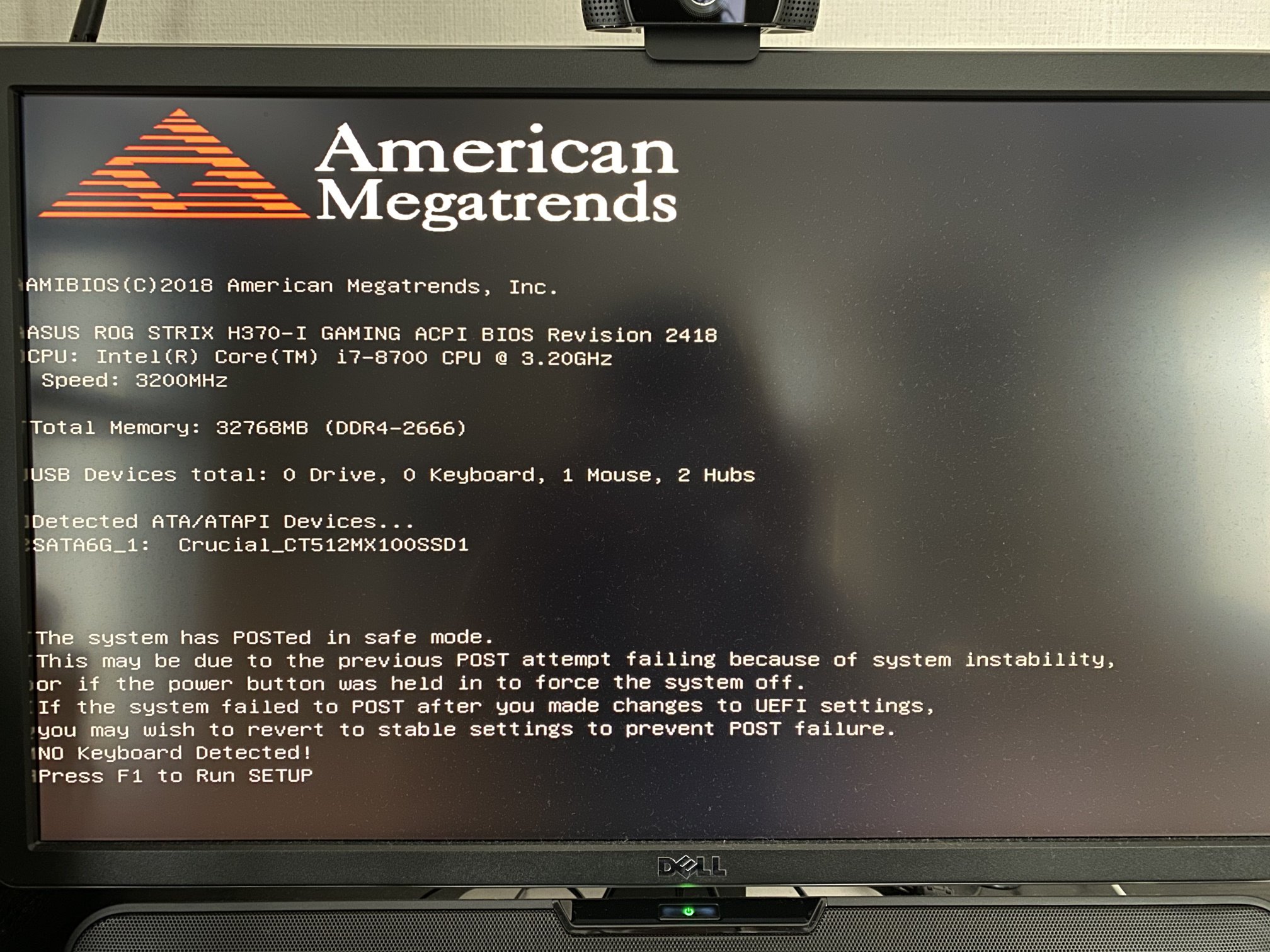 american megatrends how to safe mode