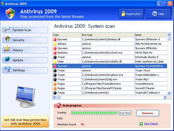 scanner web antivirus 2009