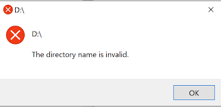 app-v error il nome della directory non è valido