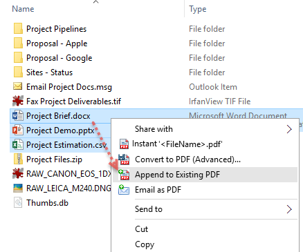 append directory in windows