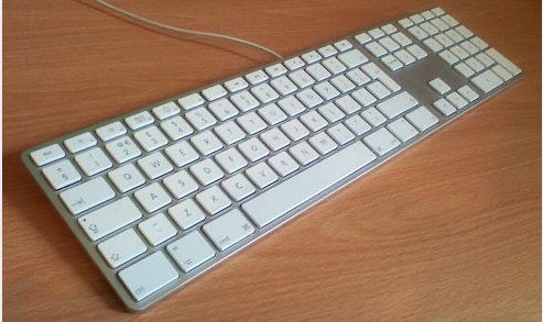 solução de problemas de teclado com fio da apple