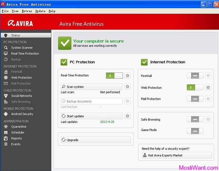 file di aggiornamento antivirus avira download gratuito versione massima 2013
