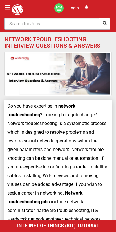 basic network troubleshooting interview questions
