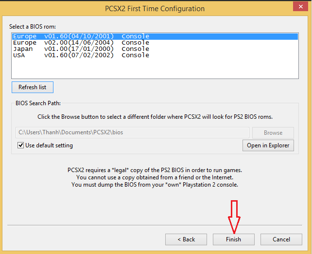 pcsx2 file could not be created error