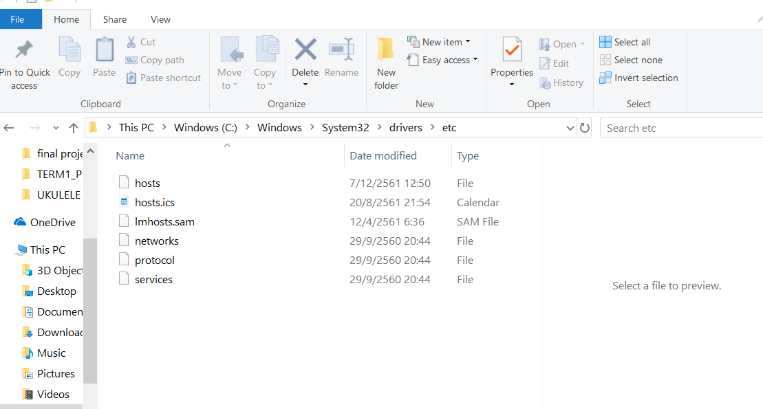 c sterowniki systemu Windows32 itp. odmowa dostępu hostów