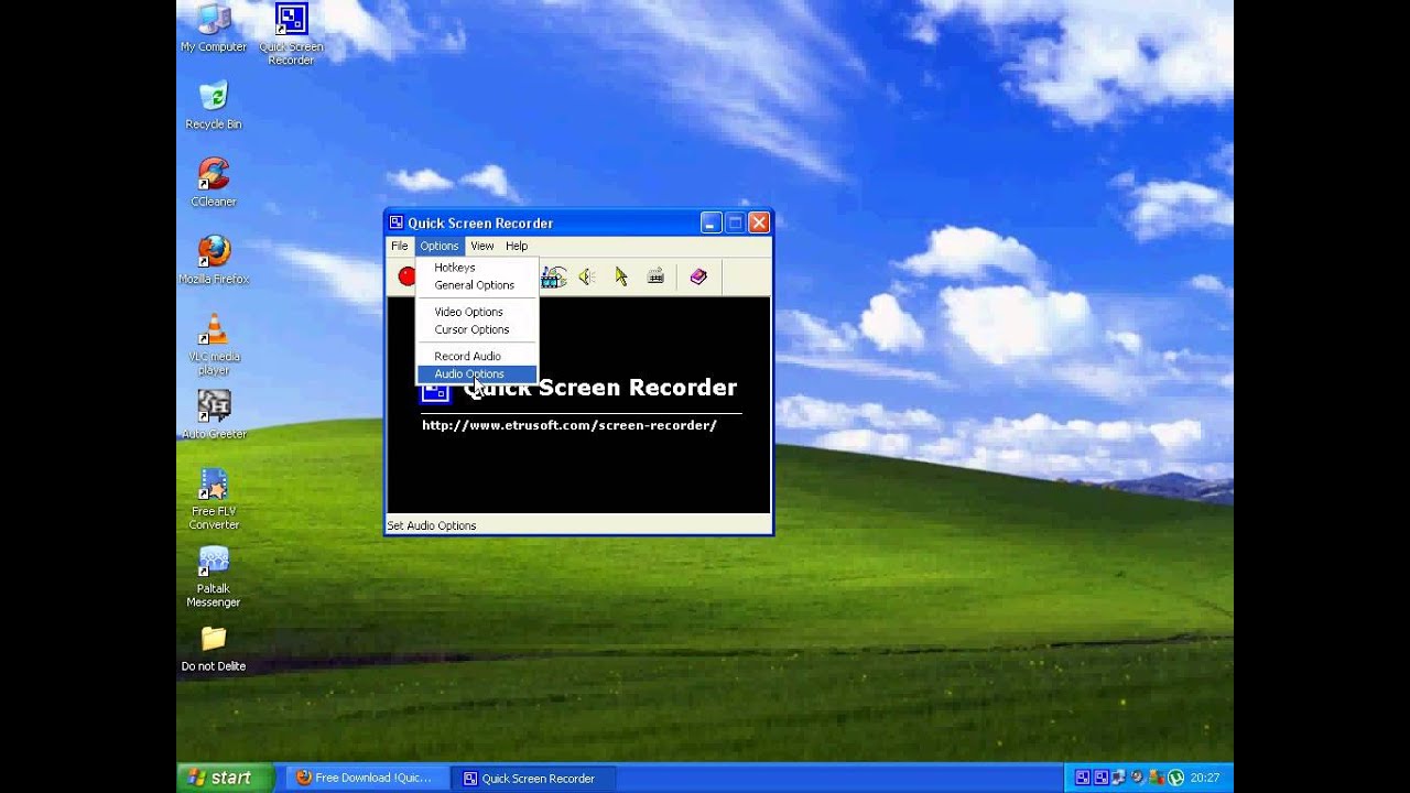 снимать видео в Windows Vista