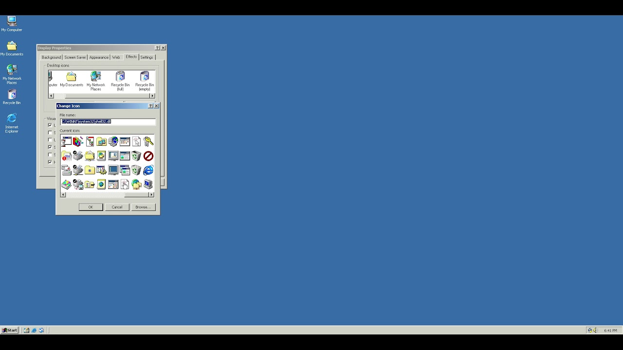 change icons in windows 2000