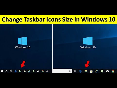 change the size of the taskbar icons