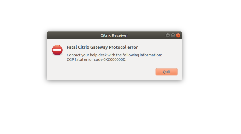Citrix-Protokolltreiberfehler, sicheres Gateway
