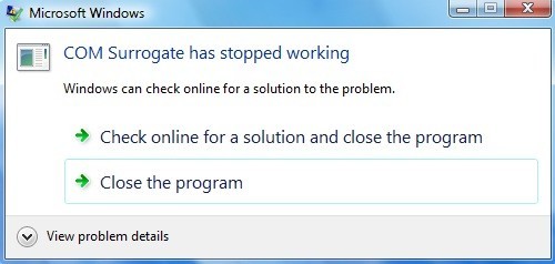 com surrgate stopped working