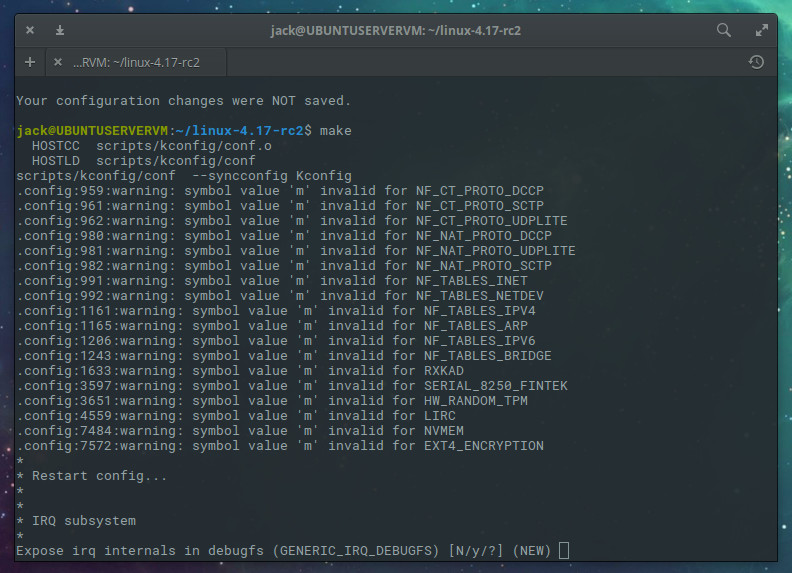 compileer kernel van broncode ubuntu