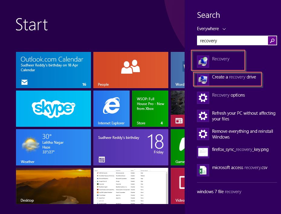 crear disco de rescate de Windows 8.1