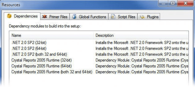 relatórios de cristal para arquivos de tempo de execução do sistema .net 2.0
