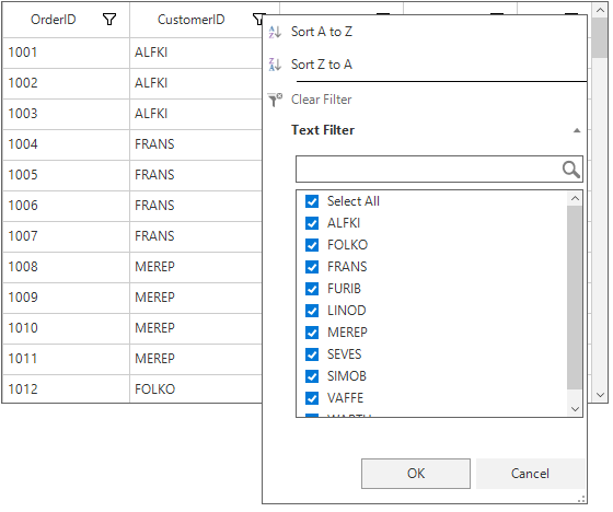 contrôle datagridview utilisant l'application Windows Form