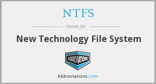 Definition ntfs neuestes Technologie-Dateisystem