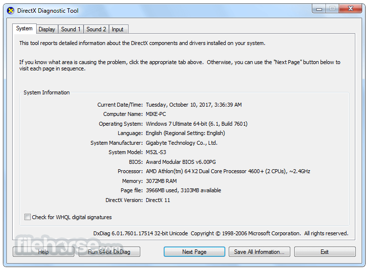 загрузка программного обеспечения для ПК Directx 9.0c