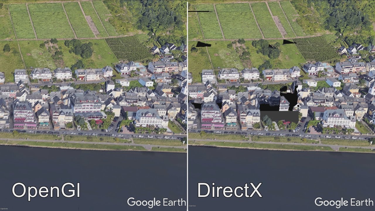 directx vs opengl google earth