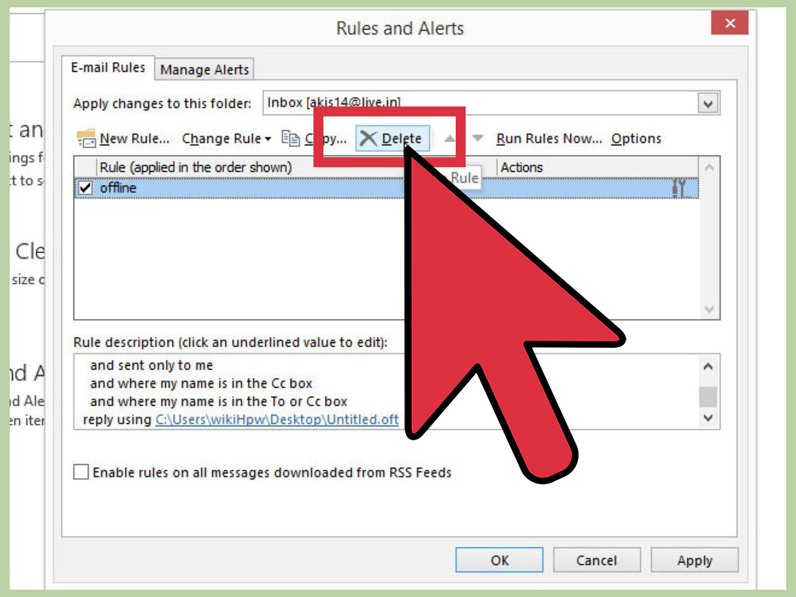 disable auto reply back in Outlook 2003