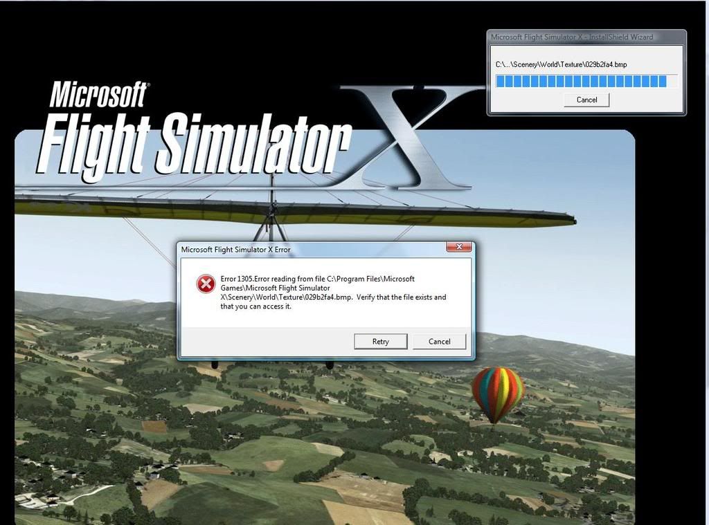 error 1305 fsx install