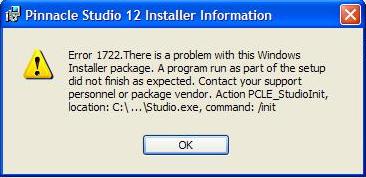 błąd 1722 przy każdej ponownej instalacji systemu Windows XP