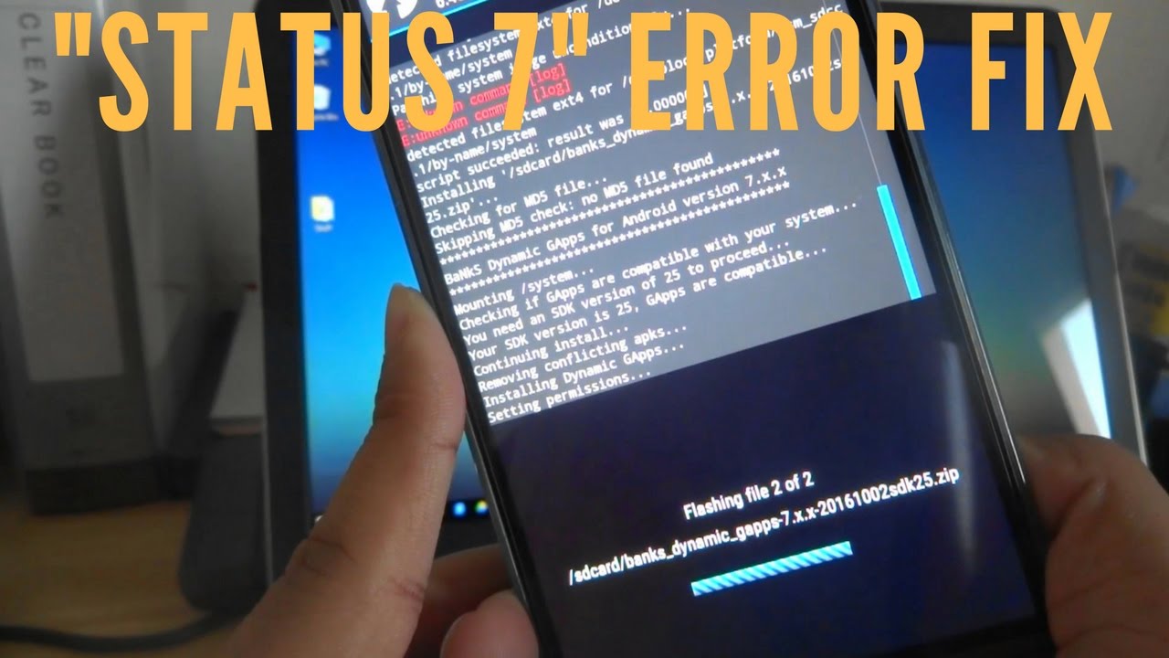 error installing cyanogenmod status 7