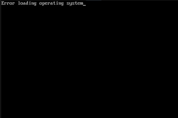 error loading operating system xp ssd