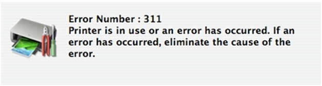 error number 311 printer mac