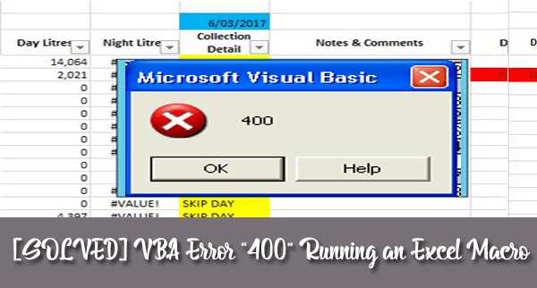 excel the year 2007 vba error 400