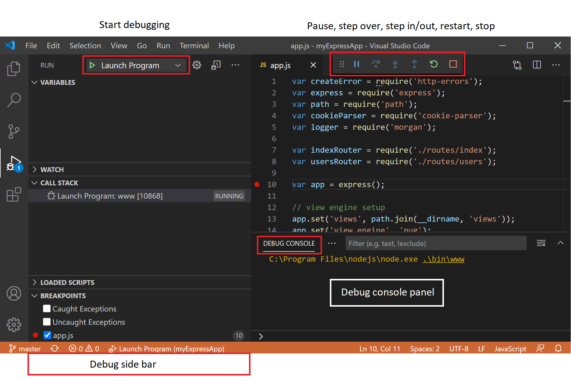 extracting code debug exe