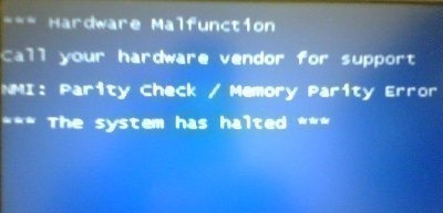 fix memory parity error solution halted
