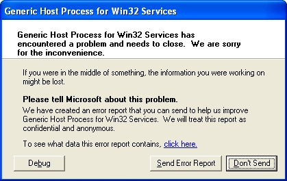 win32 서비스에 대한 일반 호스트 기능 svchost exe