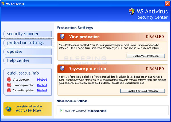 getting rid of ms antivirus