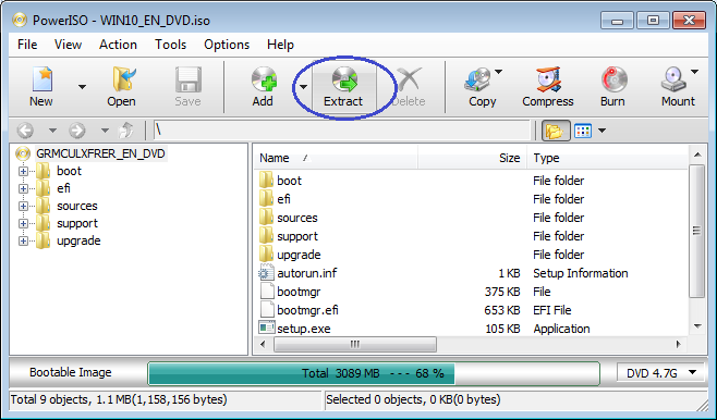 как сжать iso-файл в Windows Vista