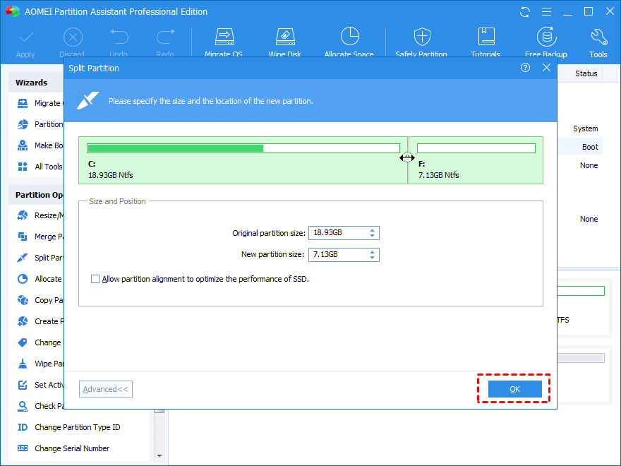 cómo hacer particiones en una computadora portátil con Windows 8