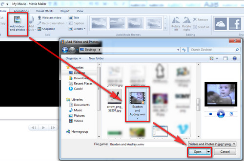 how to open quicktime movie in windows movie maker