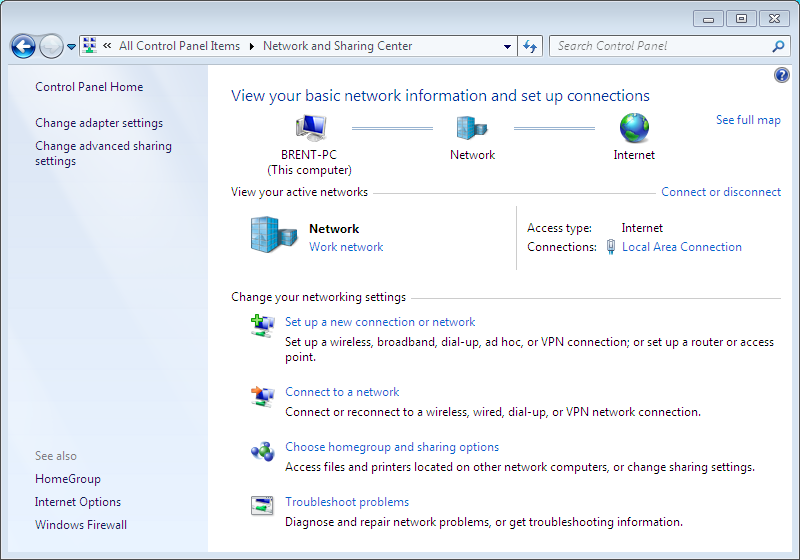 hoe de standaard internetconfiguratie in Windows 7 te herstellen
