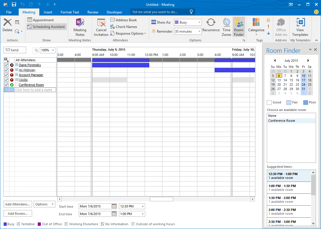 come creare la pianificazione delle risorse in Outlook 2010