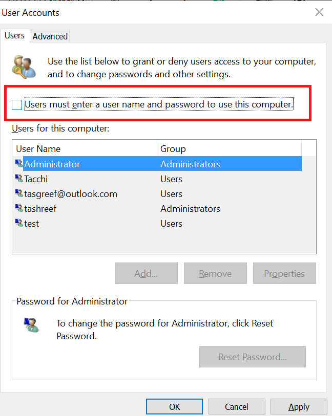 hur och aktivera automatisk inloggning i Windows