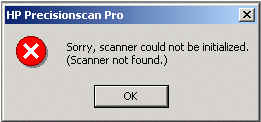 hp scanjet 4470c scanner niet gevonden