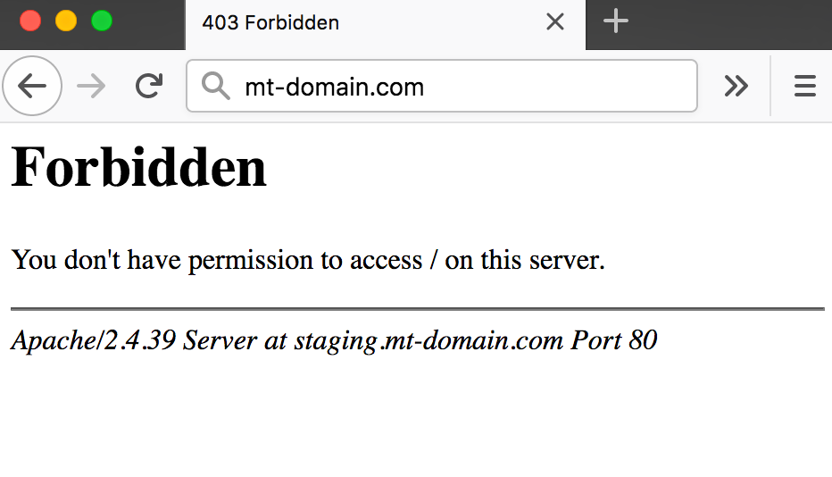 http forbidden error