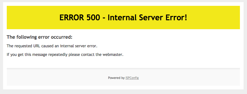ispconfig 3 internal server error