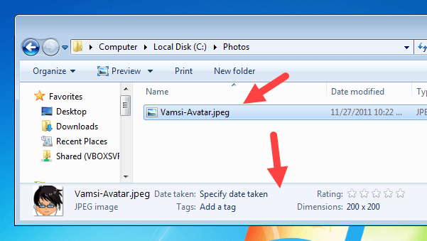 file di etichetta in Windows 7