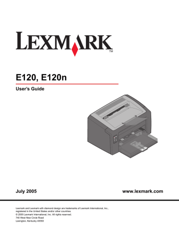 lexmark e120 error message messages