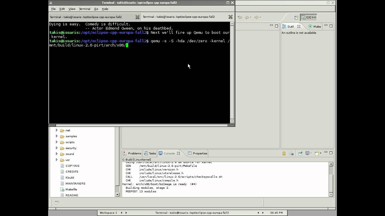 linux kernel debugging with eclipse