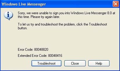 Messenger Windows Live Messenger solucionador de problemas