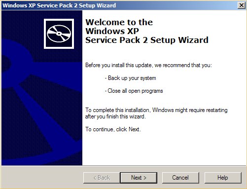 microsoft xp service pack 2 install