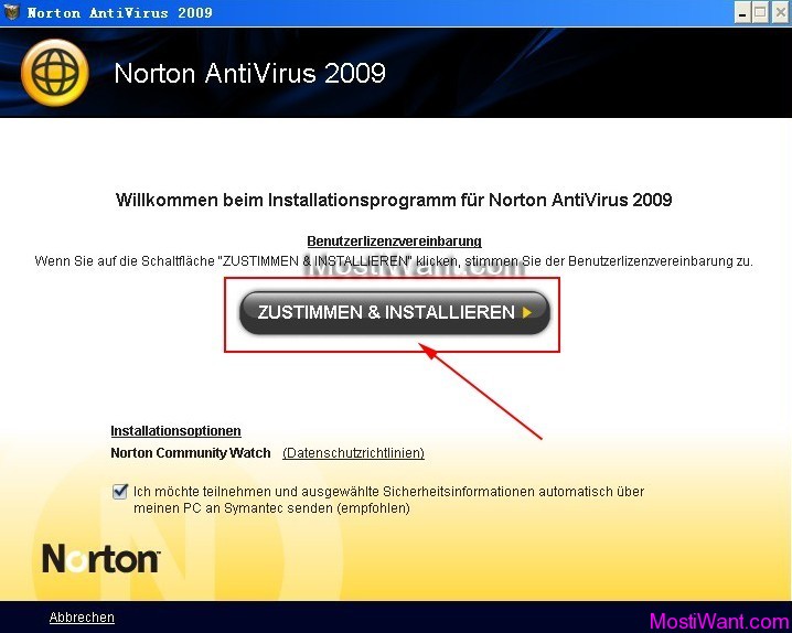 norton anti-virus 2009 Aktivierungsschlüssel